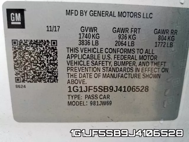 1G1JF5SB9J4106528 фото 2