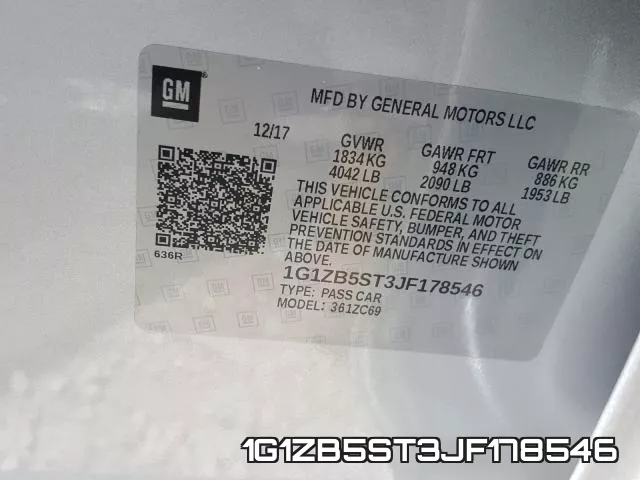 1G1ZB5ST3JF178546 фото 2