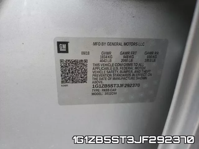 1G1ZB5ST3JF292370 фото 2