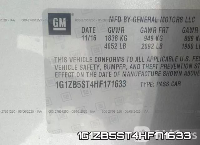 1G1ZB5ST4HF171633 фото 10
