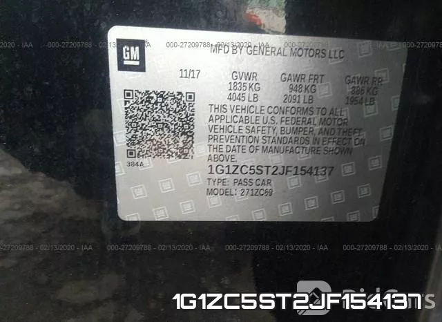 1G1ZC5ST2JF154137 фото 10