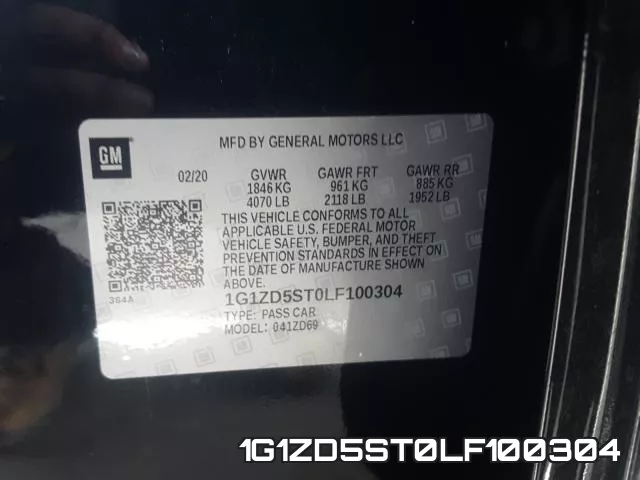 1G1ZD5ST0LF100304 фото 2