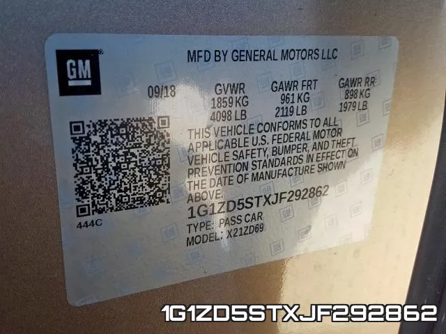 1G1ZD5STXJF292862 фото 2