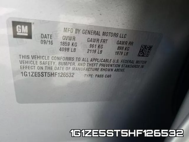 1G1ZE5ST5HF126532 фото 2