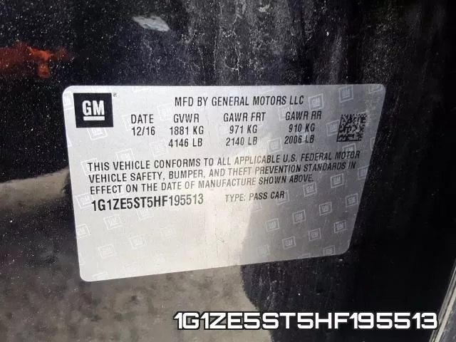 1G1ZE5ST5HF195513 фото 2