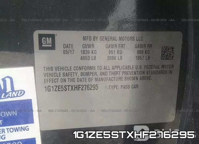 1G1ZE5STXHF276295 фото 10
