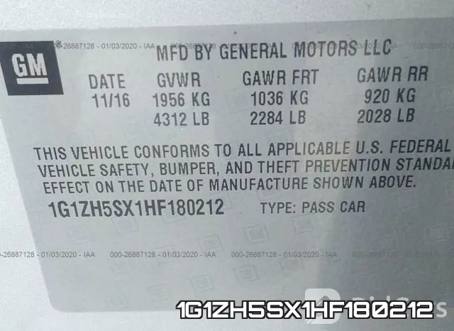 1G1ZH5SX1HF180212 фото 10