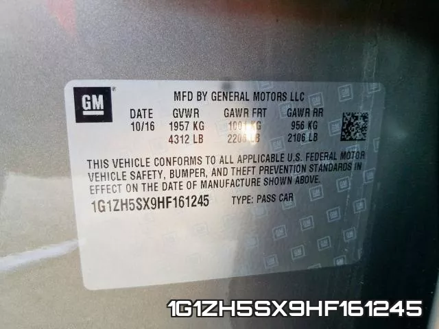 1G1ZH5SX9HF161245 фото 2