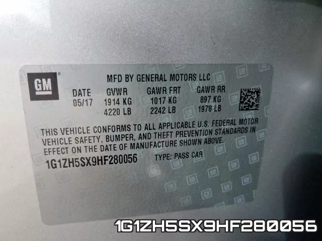 1G1ZH5SX9HF280056 фото 2