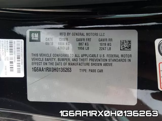 1G6AA1RX0H0136263 фото 2