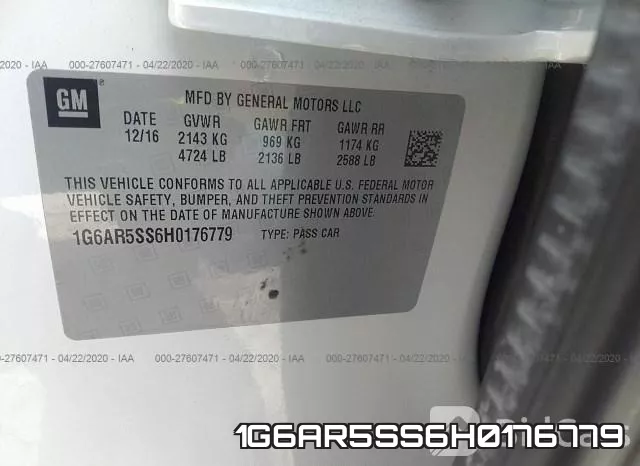 1G6AR5SS6H0176779 фото 10
