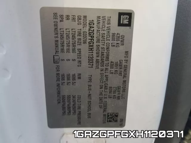 1GAZGPFGXH1120371 фото 2