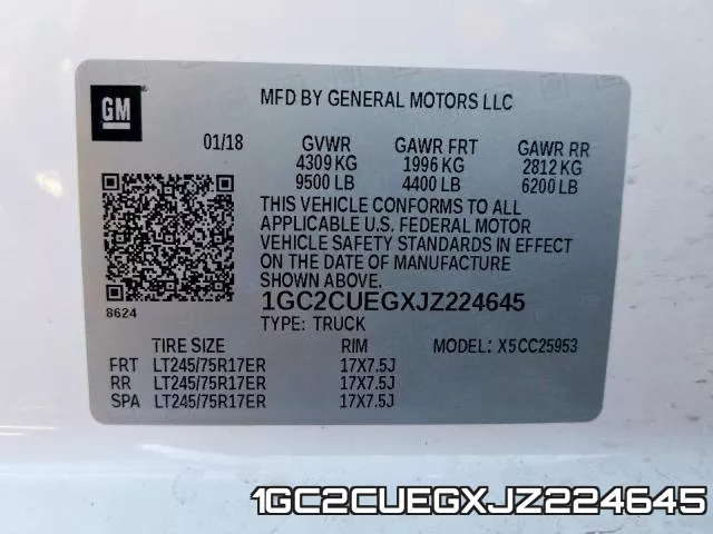 1GC2CUEGXJZ224645 фото 2
