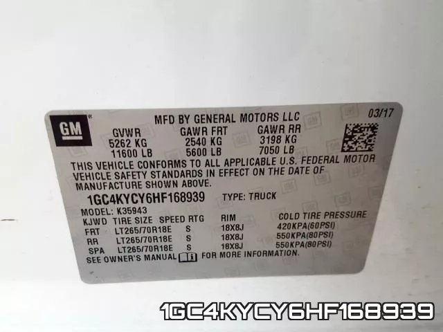 1GC4KYCY6HF168939 фото 2