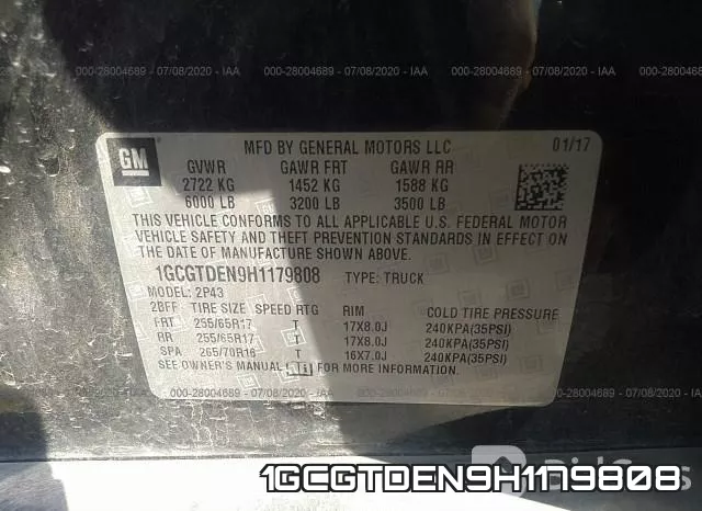 1GCGTDEN9H1179808 фото 10