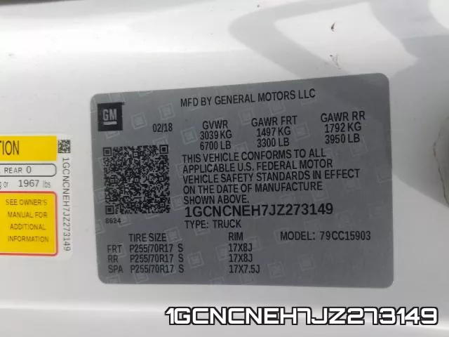 1GCNCNEH7JZ273149 фото 2
