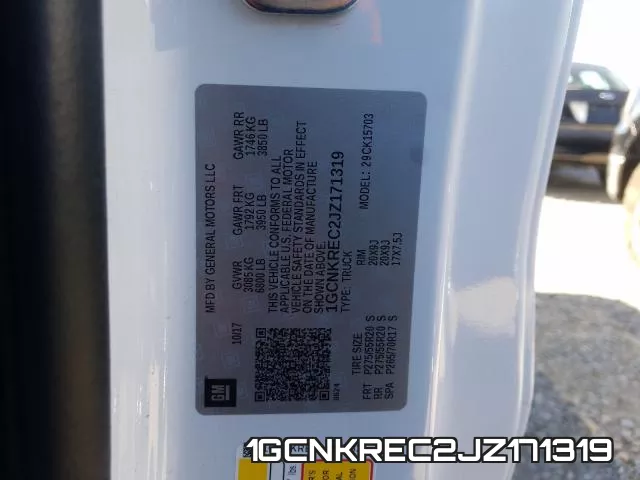1GCNKREC2JZ171319 фото 2