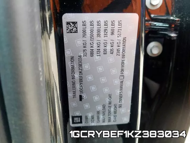 1GCRYBEF1KZ383034 фото 2