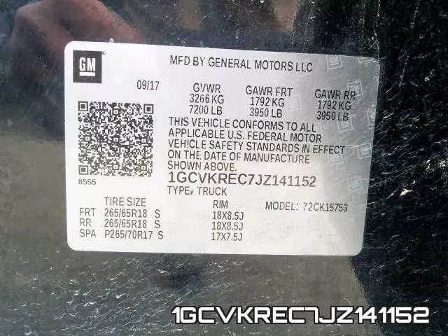 1GCVKREC7JZ141152 фото 2