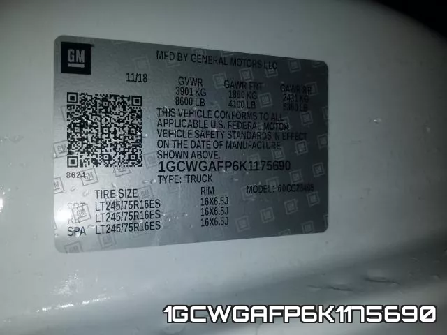 1GCWGAFP6K1175690 фото 2