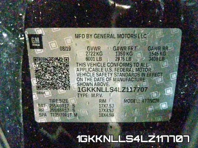 1GKKNLLS4LZ117707 фото 2