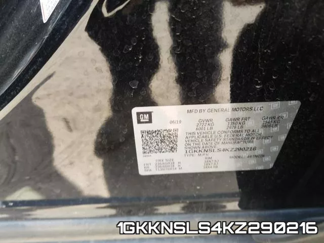 1GKKNSLS4KZ290216 фото 2