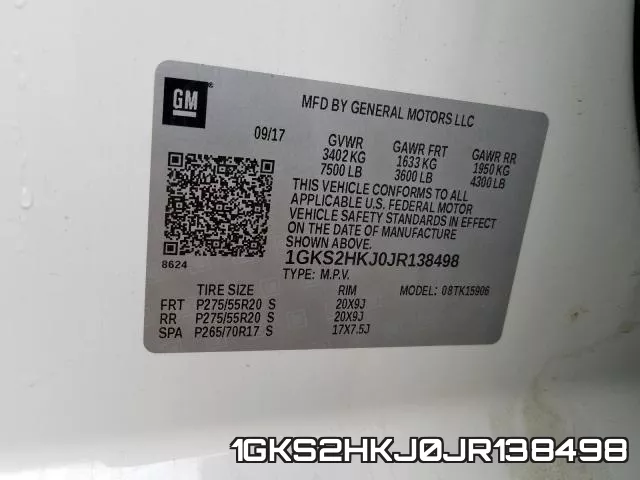 1GKS2HKJ0JR138498 фото 2