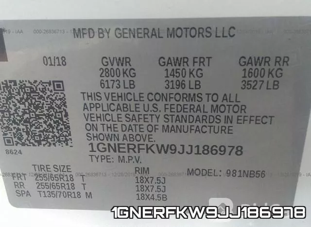 1GNERFKW9JJ186978 фото 10