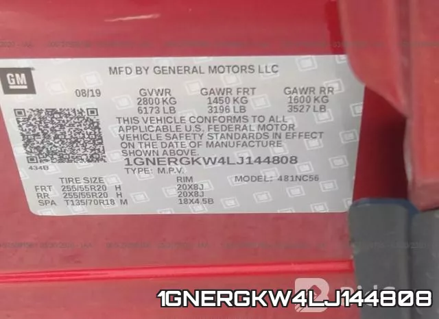 1GNERGKW4LJ144808 фото 10