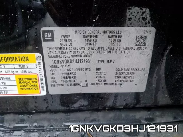 1GNKVGKD3HJ121931 фото 2