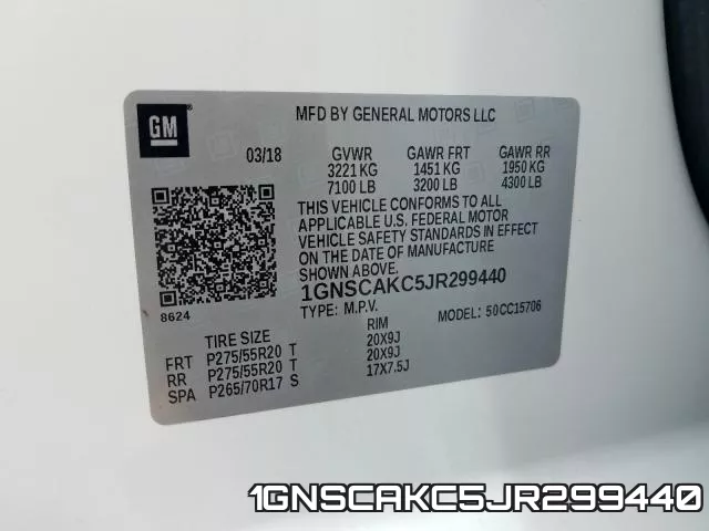 1GNSCAKC5JR299440 фото 2