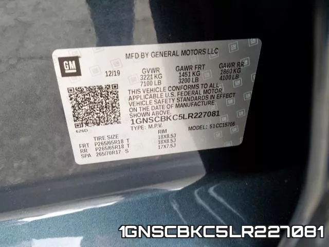 1GNSCBKC5LR227081 фото 2