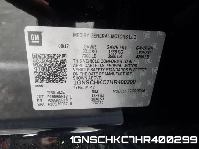 1GNSCHKC7HR400299 фото 2