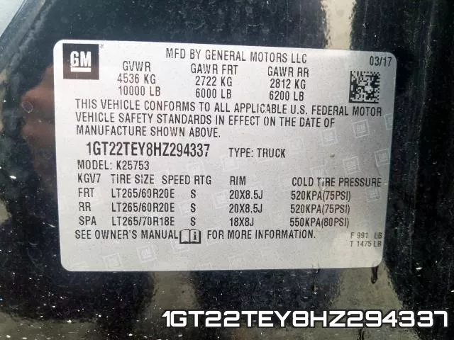 1GT22TEY8HZ294337 фото 2