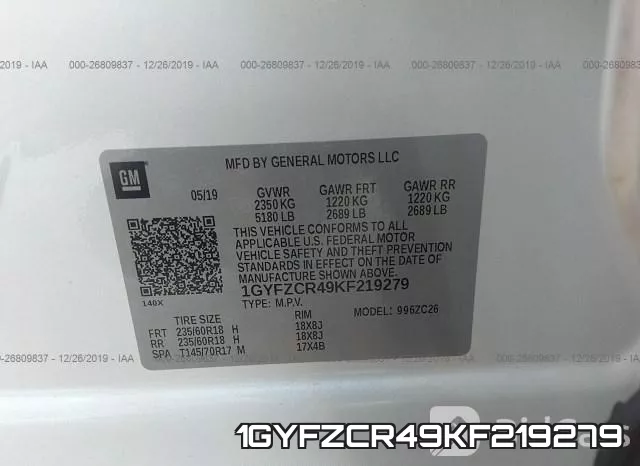 1GYFZCR49KF219279 фото 10