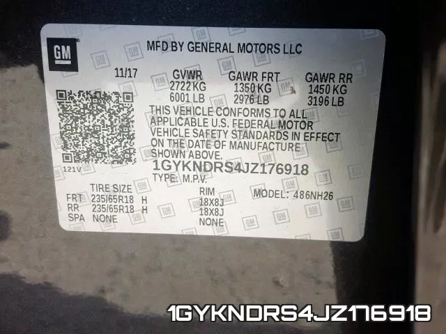 1GYKNDRS4JZ176918 фото 2