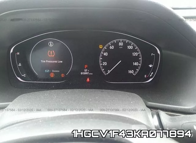1HGCV1F43KA077894 фото 8