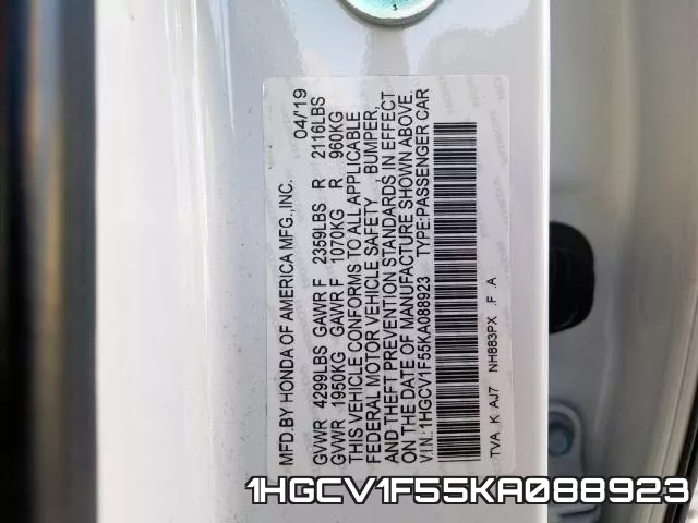 1HGCV1F55KA088923 фото 2