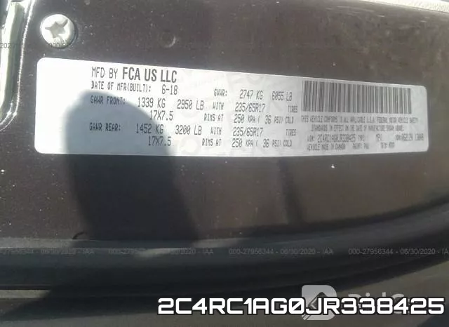 2C4RC1AG0JR338425 фото 10