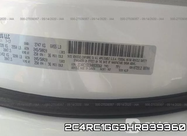 2C4RC1GG3HR839360 фото 10