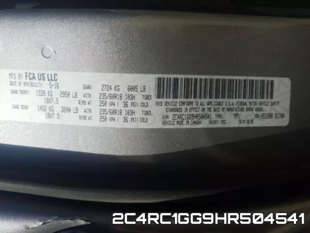2C4RC1GG9HR504541 фото 2