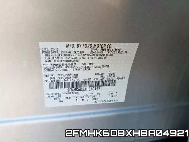 2FMHK6D8XHBA04921 фото 2