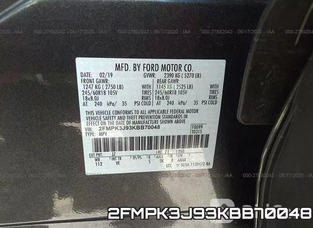2FMPK3J93KBB70048 фото 10
