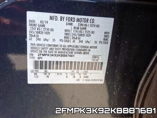2FMPK3K92KBB87681 фото 2