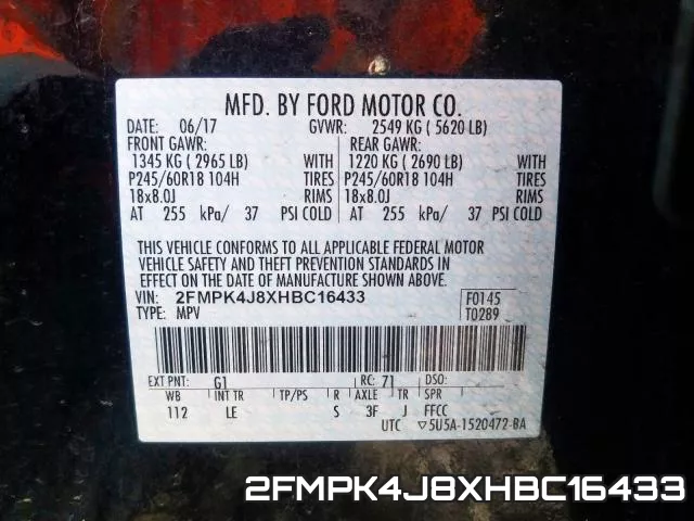 2FMPK4J8XHBC16433 фото 2