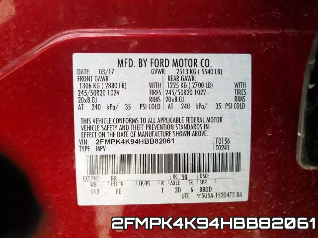 2FMPK4K94HBB82061 фото 2