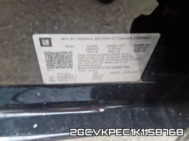 2GCVKPEC1K1158768 фото 2
