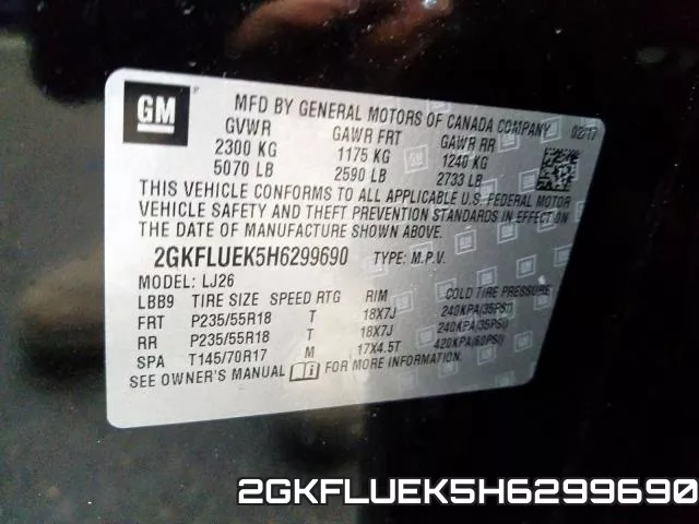 2GKFLUEK5H6299690 фото 2