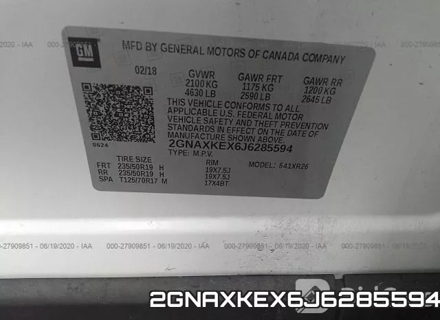 2GNAXKEX6J6285594 фото 10