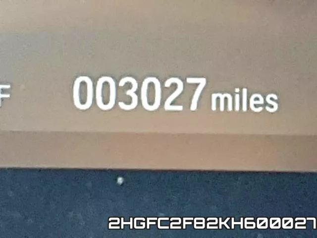 2HGFC2F82KH600027 фото 9